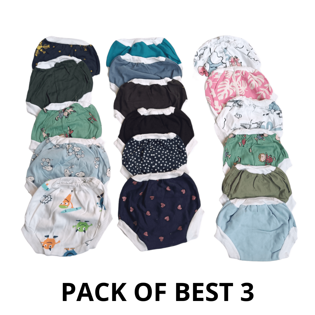 D009 Baby cotton Panty/Brief combo -Pack of 3 (3-6 months)