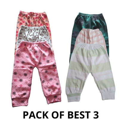 D011 Kids Premium quality cotton Pant combo-Pack of 3(6months-4years)