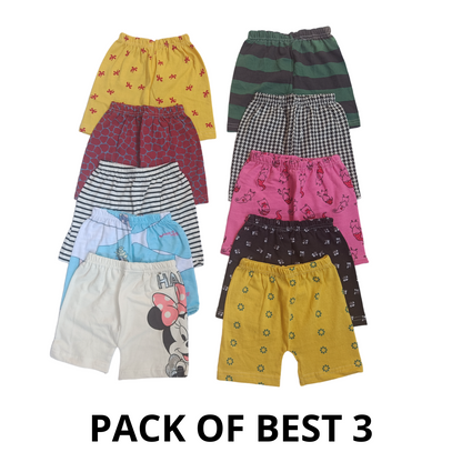 D008 Kids Casual Printed cotton Trouser bottom combo - Pack of 3(2-4years)